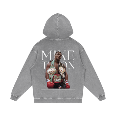 Mike Tyson Snow Washed Loose Cotton Hoodie