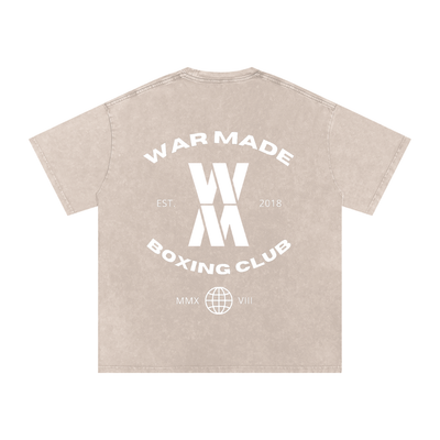 War Made Boxing Club Snow Washed Oversized Cotton T-Shirt