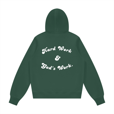 Hard Work & Gods Work Unisex Fleece Regular Hoodie (Runs Small)