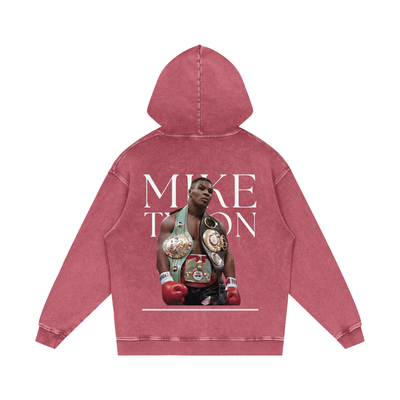 Mike Tyson Snow Washed Loose Cotton Hoodie