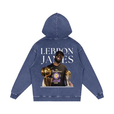 Lebron James Snow Washed Loose Cotton Hoodie