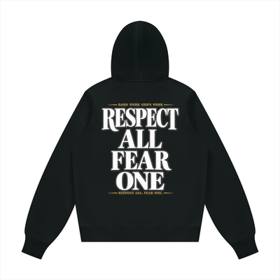 Respect All. Fear One. Unisex Fleece Regular Shoulder Hoodie (Runs Small)