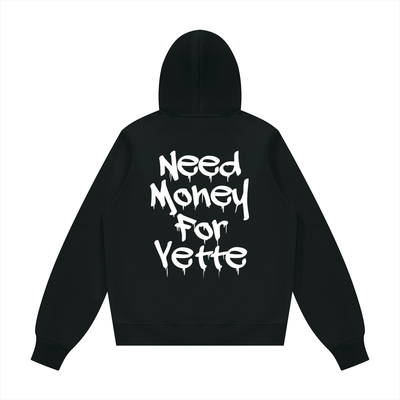 "Need Money For Vette" Unisex Fleece Regular Hoodie (Runs Small)