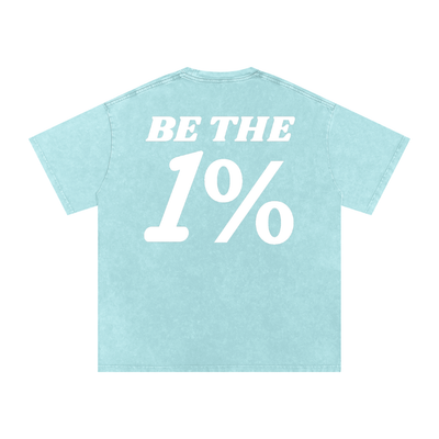 The Essentials "Be The 1%" Snow Washed Oversized Cotton T-Shirt