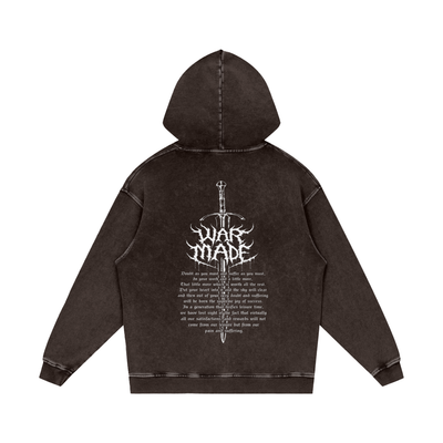 The Sword Snow Washed Loose Cotton Hoodie