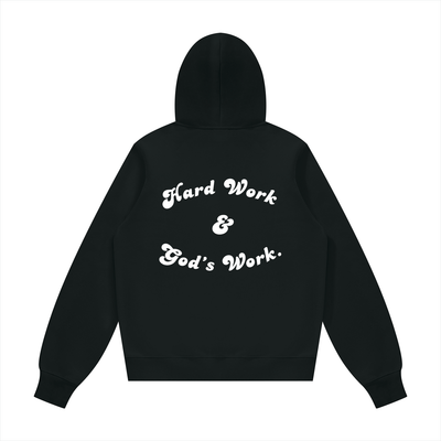 Hard Work & Gods Work Unisex Fleece Regular Hoodie (Runs Small)