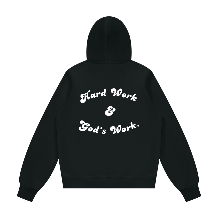 Hard Work & Gods Work Unisex Fleece Regular Hoodie (Runs Small)