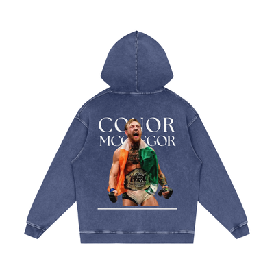 Connor McGregor Snow Washed Loose Cotton Hoodie