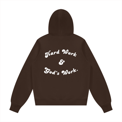 Hard Work & Gods Work Unisex Fleece Regular Hoodie (Runs Small)