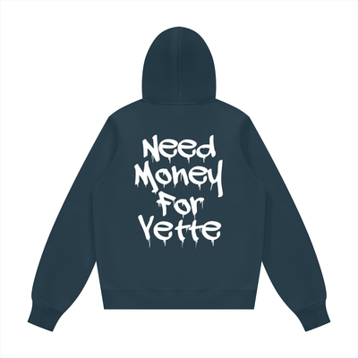 "Need Money For Vette" Unisex Fleece Regular Hoodie (Runs Small)