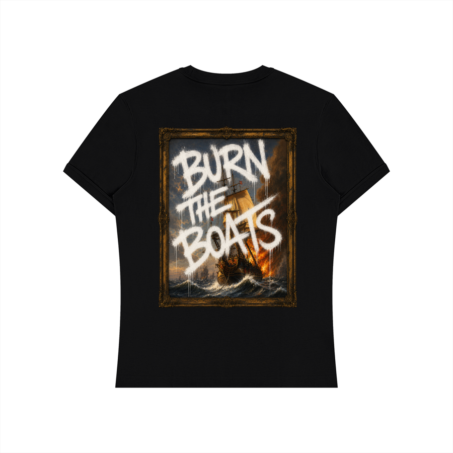 Graffiti "Burn The Boats" Unisex Slim Fit T-Shirt