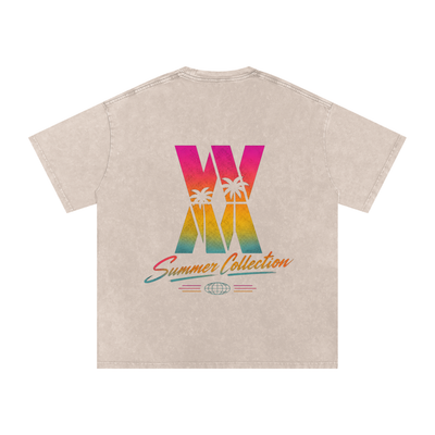 Miami Vice Snow Washed Oversized Cotton T-Shirt