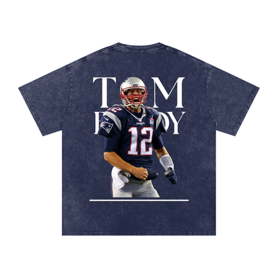 Tom Brady Snow Washed Oversized Cotton T-Shirt