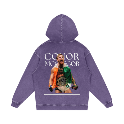 Connor McGregor Snow Washed Loose Cotton Hoodie