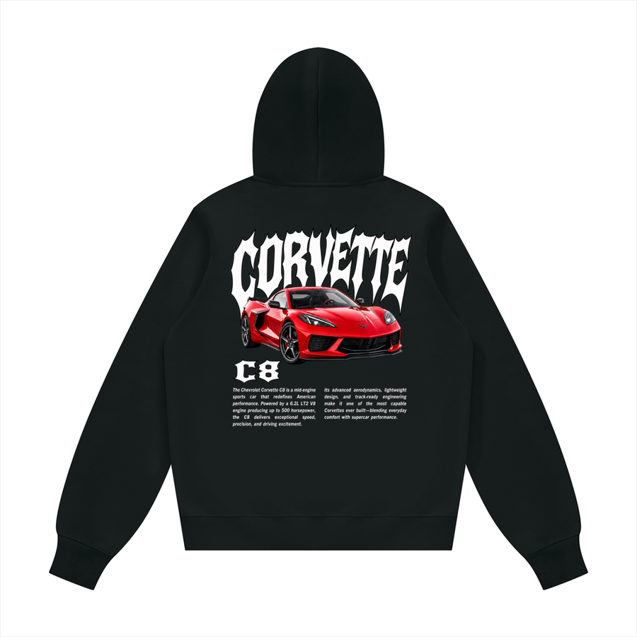 Corvette C8 Unisex Fleece Hoodie (Runs Small)
