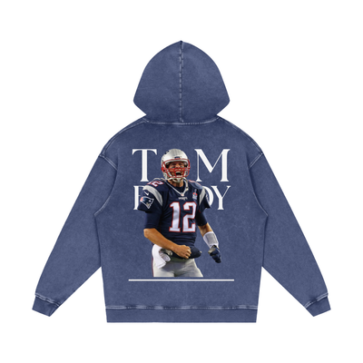 Tom Brady Snow Washed Loose Cotton Hoodie