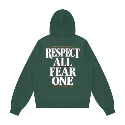 Respect All. Fear One. Unisex Fleece Regular Shoulder Hoodie (Runs Small)
