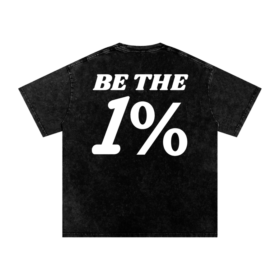The Essentials "Be The 1%" Snow Washed Oversized Cotton T-Shirt
