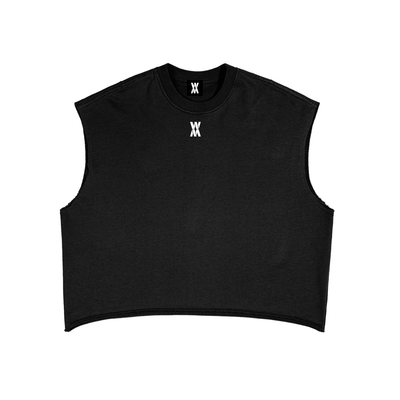 War Made Script Boxy Crop Tank Top