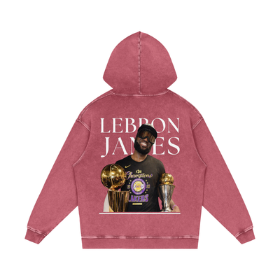 Lebron James Snow Washed Loose Cotton Hoodie