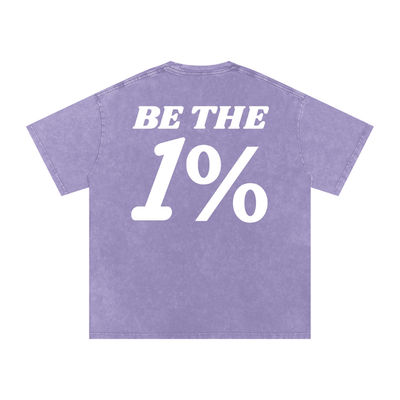 The Essentials "Be The 1%" Snow Washed Oversized Cotton T-Shirt