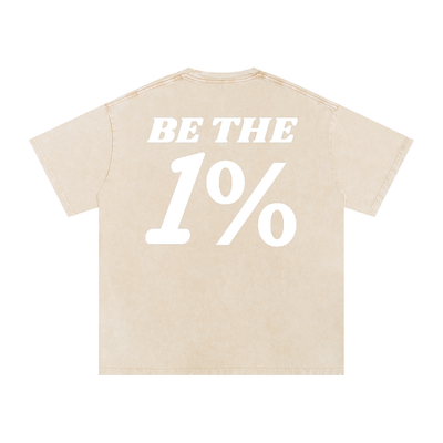 The Essentials "Be The 1%" Snow Washed Oversized Cotton T-Shirt