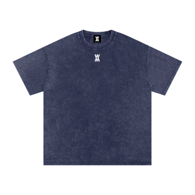 War Made Script Snow Washed Oversized Cotton T-Shirt