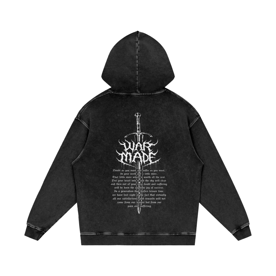 The Sword Snow Washed Loose Cotton Hoodie