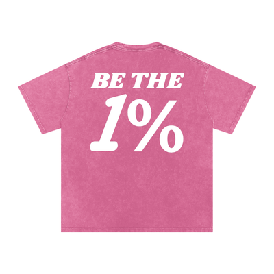 The Essentials "Be The 1%" Snow Washed Oversized Cotton T-Shirt