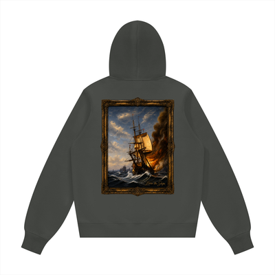 "Burn The Boats" Unisex Fleece Regular Hoodie (Runs Small)