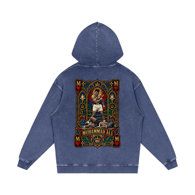 "Stained Glass" ALI Snow Washed Loose Cotton Hoodie