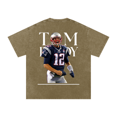 Tom Brady Snow Washed Oversized Cotton T-Shirt