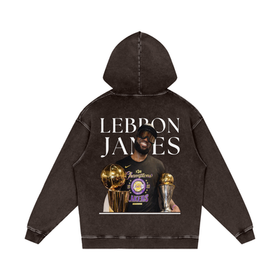 Lebron James Snow Washed Loose Cotton Hoodie