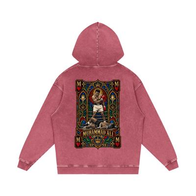 "Stained Glass" ALI Snow Washed Loose Cotton Hoodie
