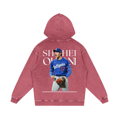Shohei Ohtani Snow Washed Loose Cotton Hoodie