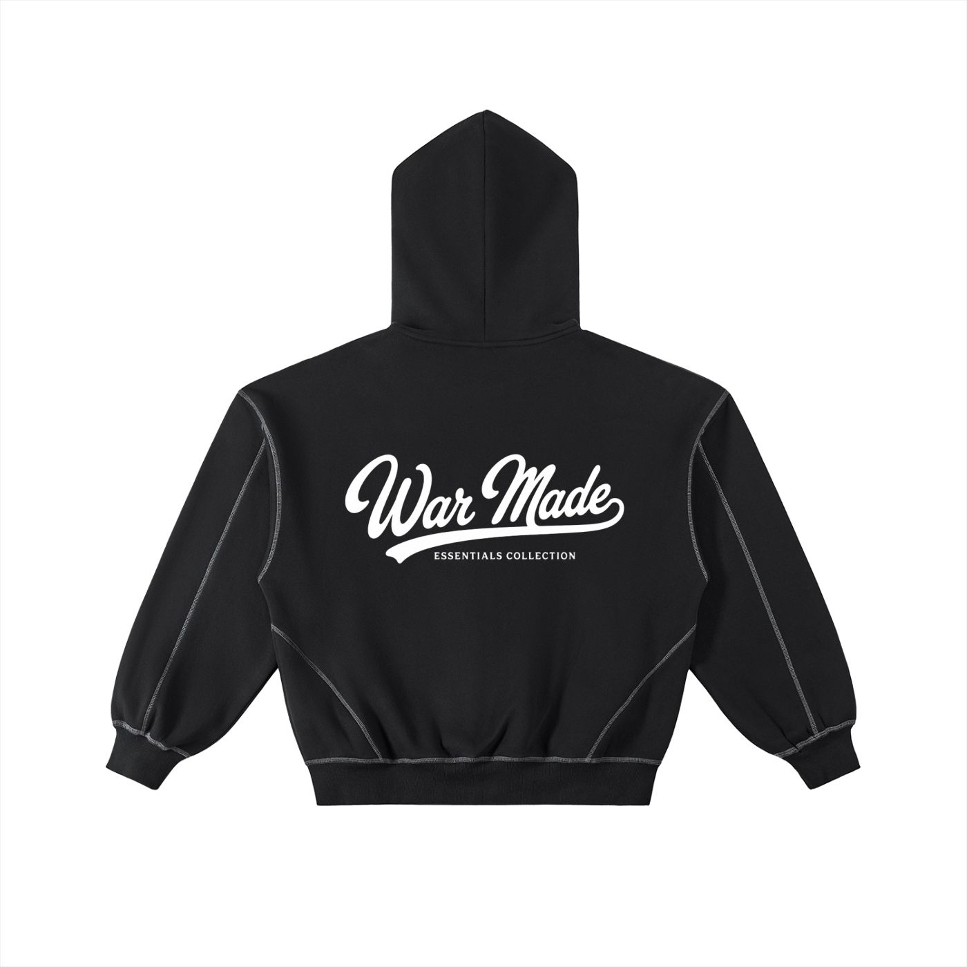 War Made Script Boxy Fleece Zip Hoodie (Runs Small)