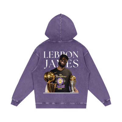 Lebron James Snow Washed Loose Cotton Hoodie
