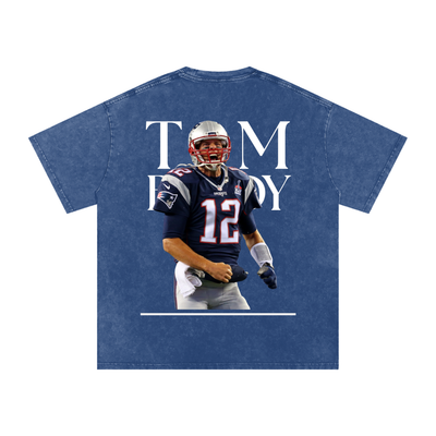 Tom Brady Snow Washed Oversized Cotton T-Shirt