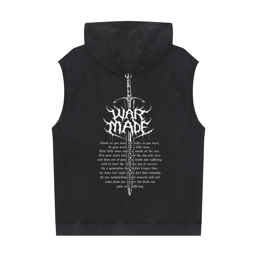 The Sword Snow Washed Sleeveless Hoodie