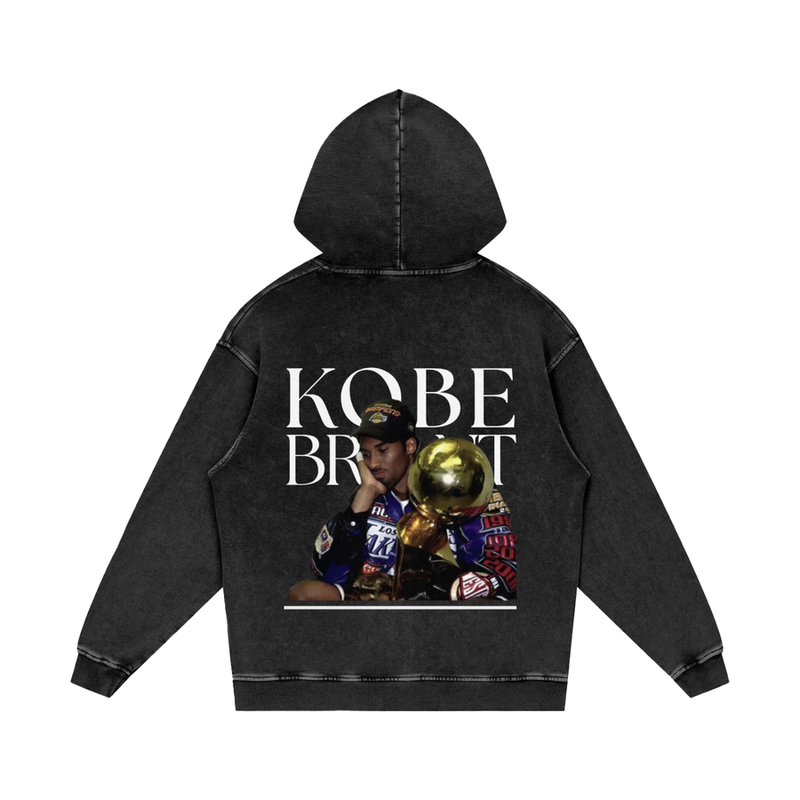 Kobe Bryant Snow Washed Loose Cotton Hoodie