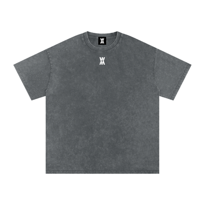 War Made Script Snow Washed Oversized Cotton T-Shirt