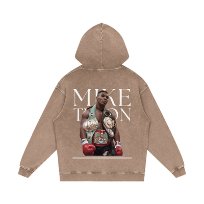 Mike Tyson Snow Washed Loose Cotton Hoodie