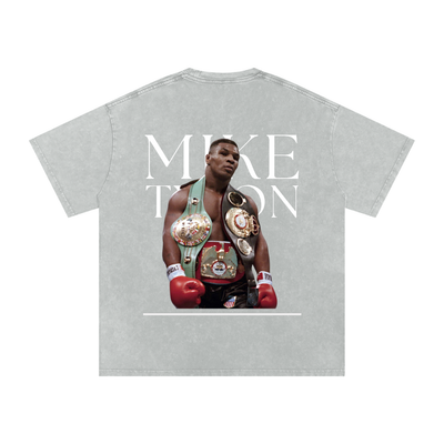 Mike Tyson Snow Washed Oversized Cotton T-Shirt