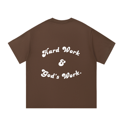 "Hard Work & God's Work" Essential Cotton T-Shirt