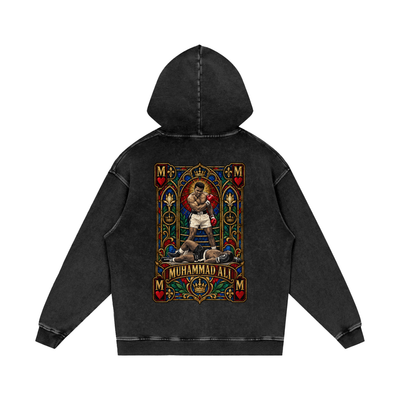 "Stained Glass" ALI Snow Washed Loose Cotton Hoodie