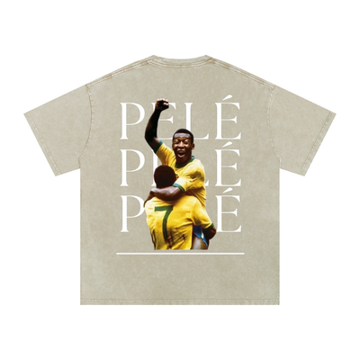 Pelé Snow Washed Oversized Cotton T-Shirt