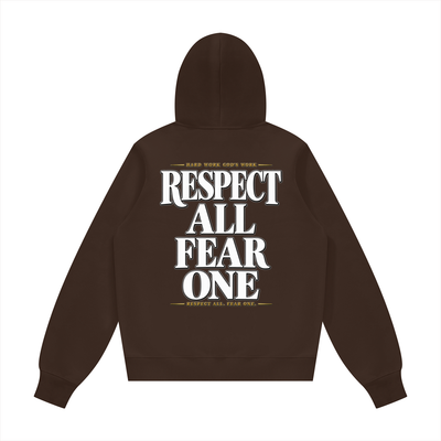 Respect All. Fear One. Unisex Fleece Regular Shoulder Hoodie (Runs Small)