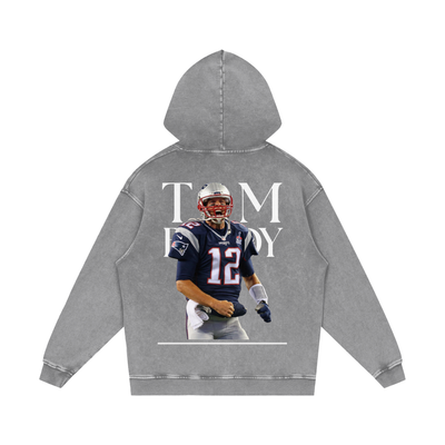 Tom Brady Snow Washed Loose Cotton Hoodie