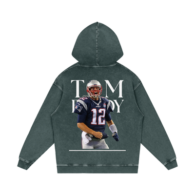 Tom Brady Snow Washed Loose Cotton Hoodie