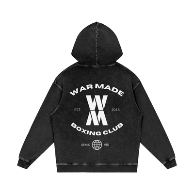 War Made Boxing Club Snow Washed Loose Cotton Hoodie